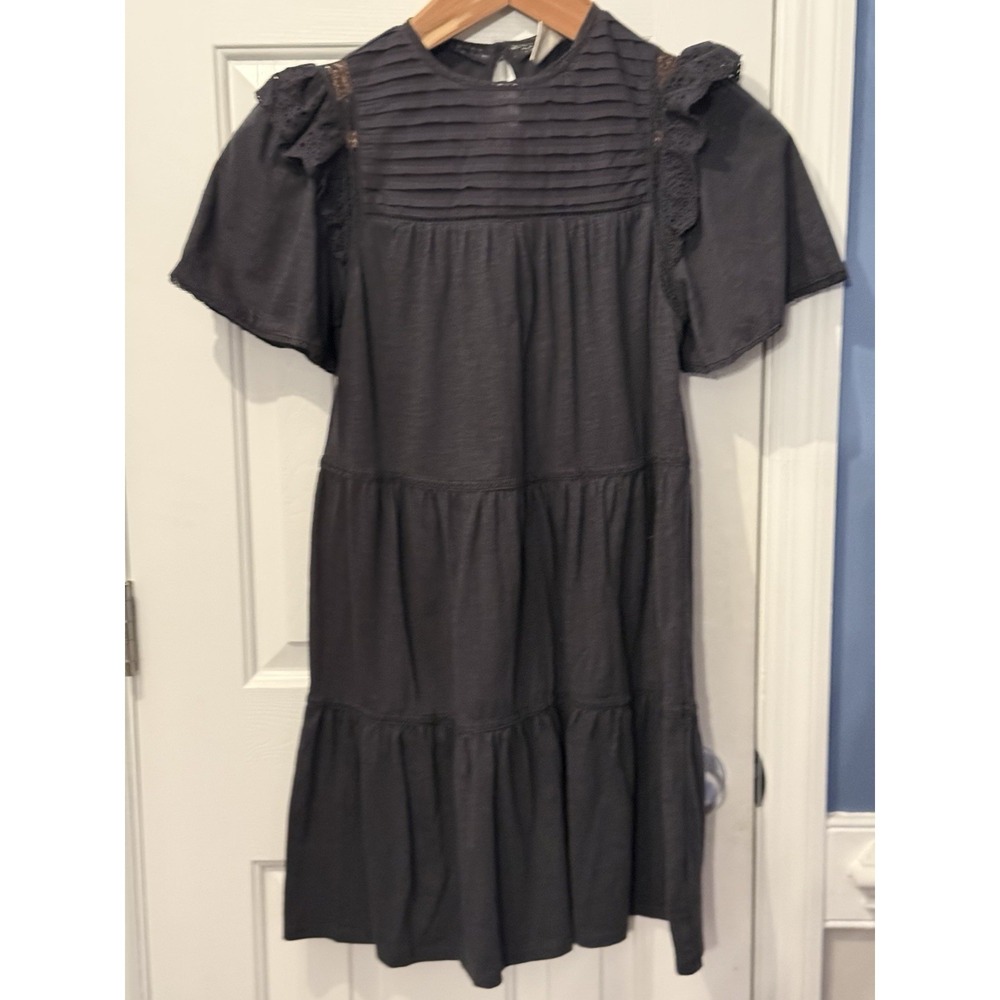 Good Hart by Matilda Jane Gray‎ Eyelet Ruffle Tiered Shift Dress S Cotton Boho